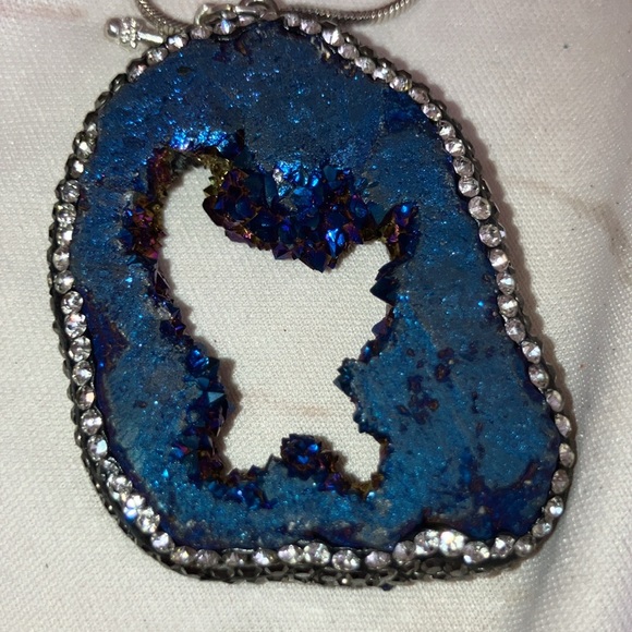 Sparkling Blue Opal Pendant Handmade by La-Sol Designs - Picture 2 of 7